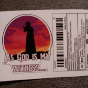 Gone With Tje Wind As God Is My Witness Sticker